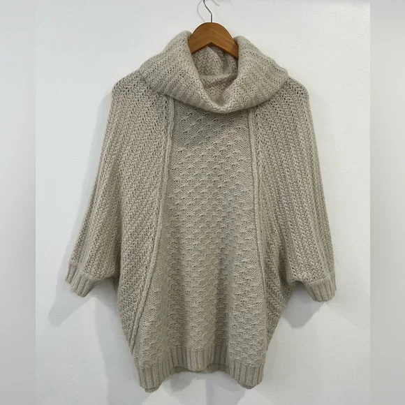 Joan Vass Wool Mohair Sweater Medium Cozy Cottagecore Cowl Neck Pullover - Picture 5 of 5